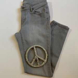 Loft Curvy Skinny Light Grey Jeans Size 4